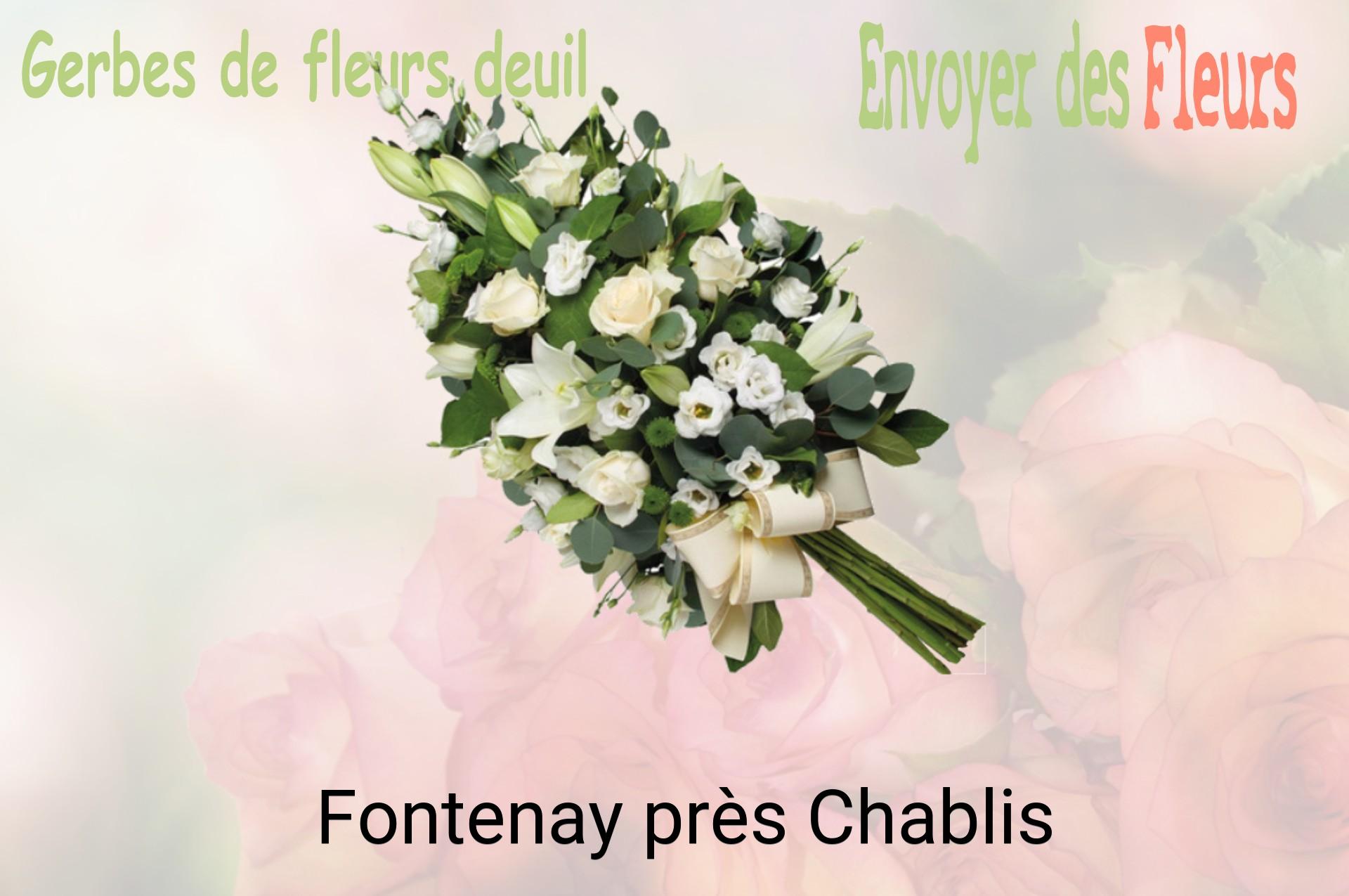Gerbe de fleurs de deuil livrée à Fontenay-près-Chablis